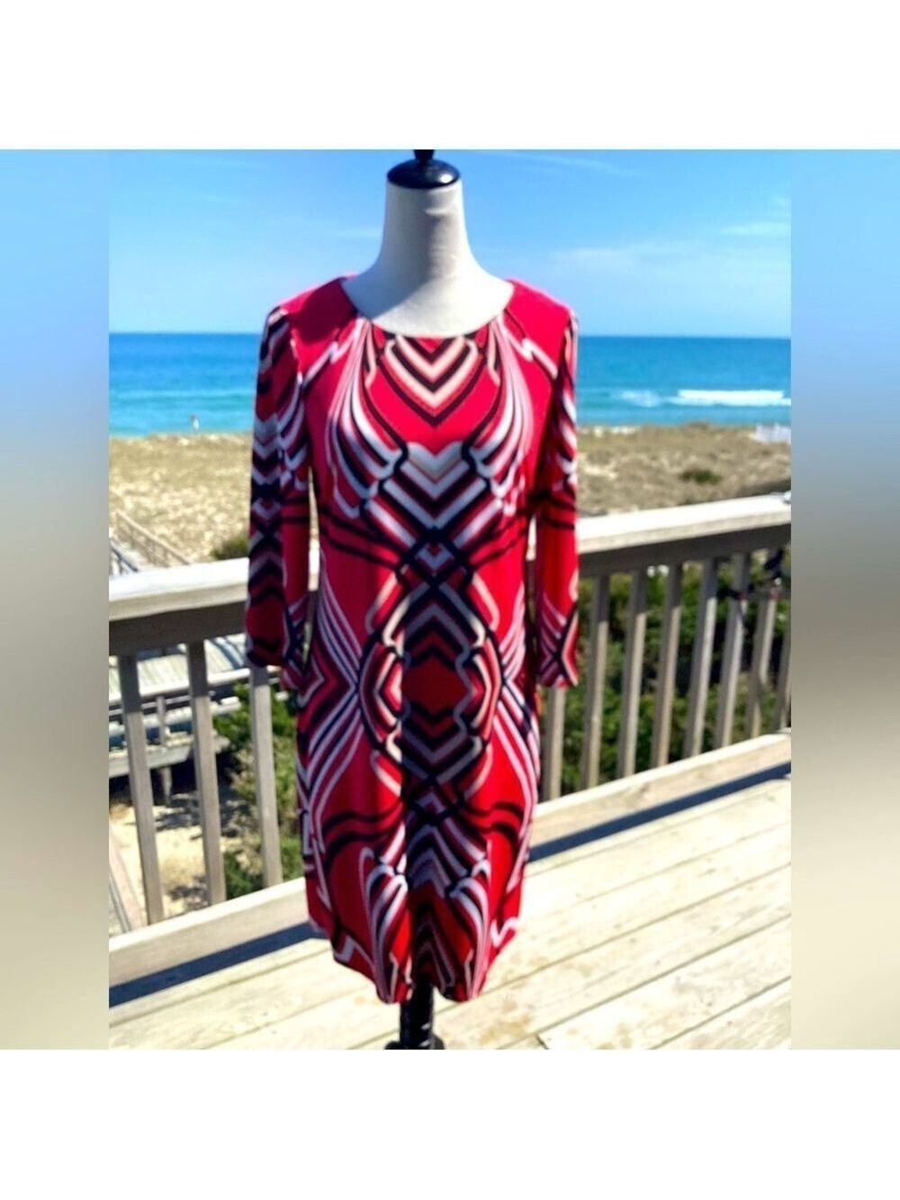 Laundry By Shelli Segal Geometric Print Shift Dress